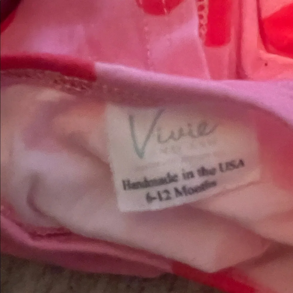 Vivie and ash baby girl pink dress with hearts (6-12 months)